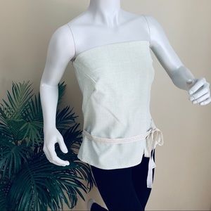 2/$20 Dagg & Stacey Mint Front Tie Back Ruffles Top